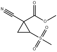 Methyl 1-cyano-2-methylsulfonylcyclopropane-1-carboxylate Structure