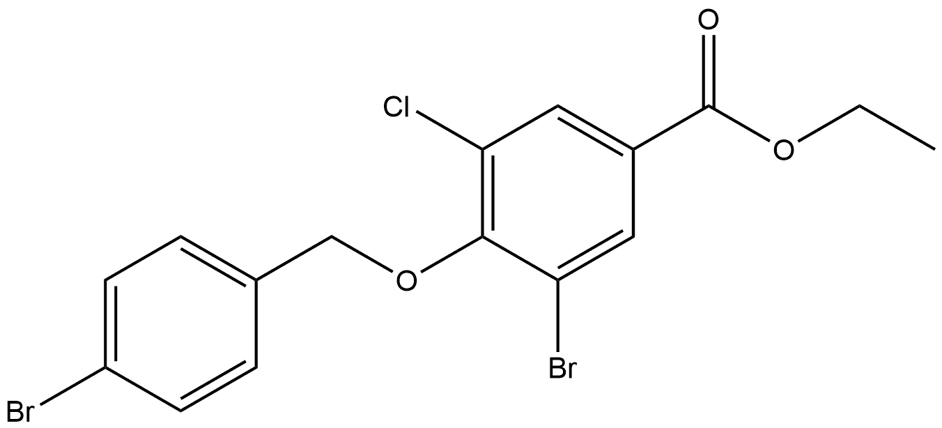 Ethyl 3-bromo-4-[(4-bromophenyl)methoxy]-5-chlorobenzoate Structure