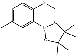 4,4,5,5-Tetramethyl-2-(5-methyl-2-(methylthio)phenyl)-1,3,2-dioxaborolane Structure