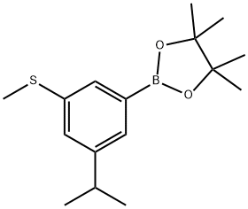 2-(3-Isopropyl-5-(methylthio)phenyl)-4,4,5,5-tetramethyl-1,3,2-dioxaborolane Structure