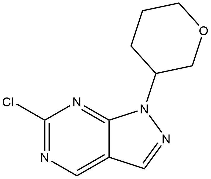 6-chloro-1-(oxan-3-yl)-1H-pyrazolo[3,4-d]pyrimidine Structure