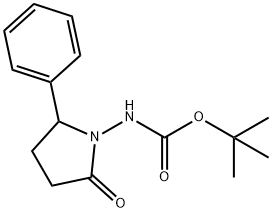 Carbamic acid, N-(2-oxo-5-phenyl-1-pyrrolidinyl)-, 1,1-dimethylethyl ester Structure