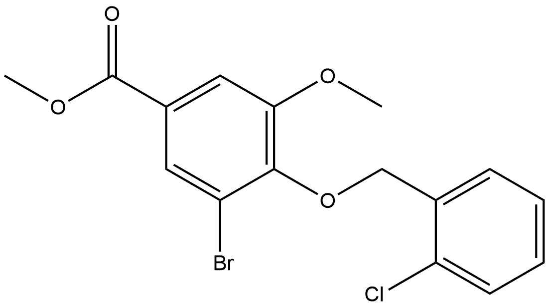 Methyl 3-bromo-4-[(2-chlorophenyl)methoxy]-5-methoxybenzoate Structure