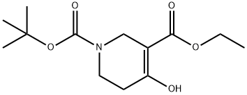 1,3(2H)-Pyridinedicarboxylic acid, 5,6-dihydro-4-hydroxy-, 1-(1,1-dimethylethyl) 3-ethyl ester 구조식 이미지