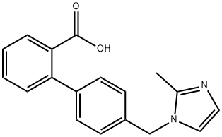 [1,1'-Biphenyl]-2-carboxylic acid, 4'-[(2-methyl-1H-imidazol-1-yl)methyl]- Structure