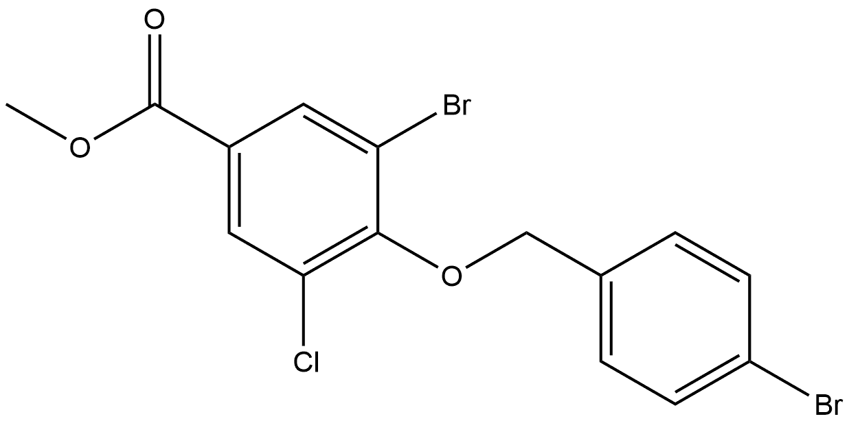 Methyl 3-bromo-4-[(4-bromophenyl)methoxy]-5-chlorobenzoate Structure