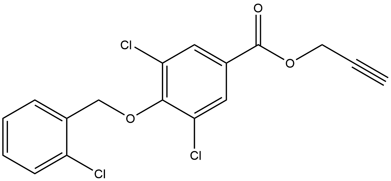 2-Propyn-1-yl 3,5-dichloro-4-[(2-chlorophenyl)methoxy]benzoate Structure