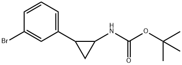 tert-butyl 2-(3-bromophenyl)cyclopropylcarbamate 구조식 이미지