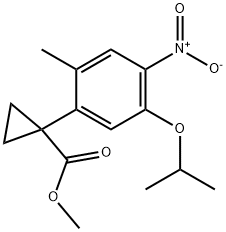 Cyclopropanecarboxylic acid, 1-[2-methyl-5-(1-methylethoxy)-4-nitrophenyl]-, methyl ester Structure