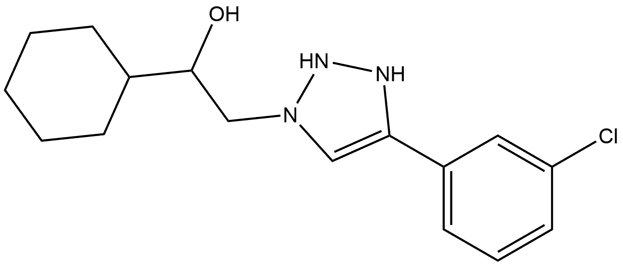 1H-1,2,3-Triazole-1-ethanol, 4-(3-chlorophenyl)-α-cyclohexyl-2,3-dihydro- Structure