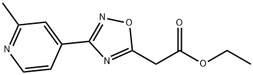 1,2,4-Oxadiazole-5-acetic acid, 3-(2-methyl-4-pyridinyl)-, ethyl ester Structure