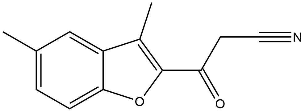 2-Benzofuranpropanenitrile, 3,5-dimethyl-β-oxo- Structure