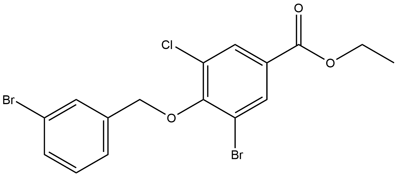 Ethyl 3-bromo-4-[(3-bromophenyl)methoxy]-5-chlorobenzoate Structure