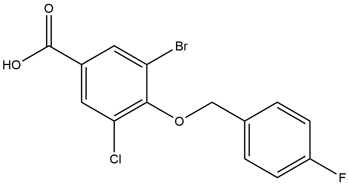 3-Bromo-5-chloro-4-[(4-fluorophenyl)methoxy]benzoic acid Structure