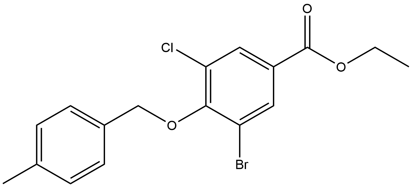 Ethyl 3-bromo-5-chloro-4-[(4-methylphenyl)methoxy]benzoate Structure