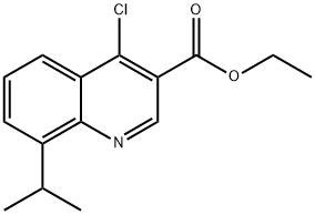 3-Quinolinecarboxylic acid, 4-chloro-8-(1-methylethyl)-, ethyl ester 구조식 이미지