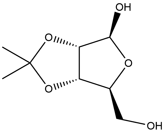 β-L-Ribofuranose, 2,3-O-(1-methylethylidene)- Structure