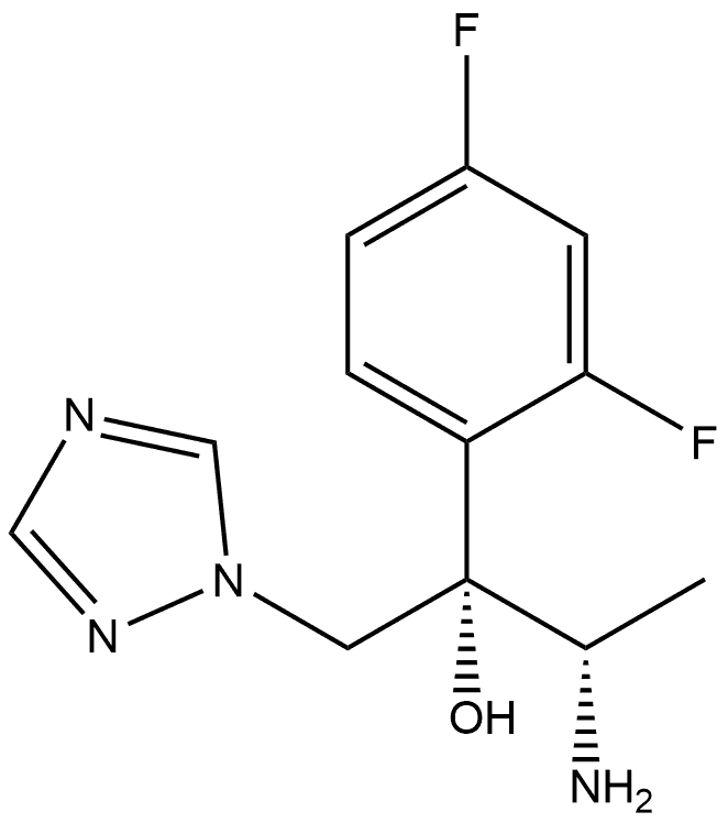 1H-1,2,4-Triazole-1-ethanol,α-[(1S)-1-aminoethyl]-α-（2,4-difluorophenyl)-,(αS)- Structure