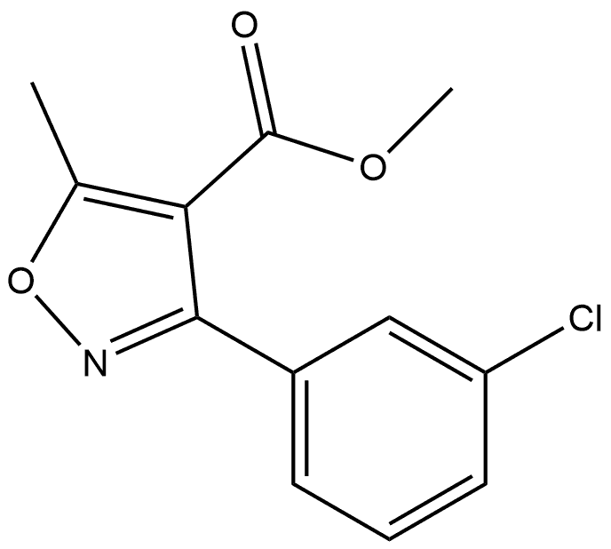 Methyl 3-(3-Chlorophenyl)-5-methylisoxazole-4-carboxylate Structure