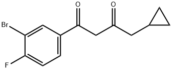 1,3-Butanedione, 1-(3-bromo-4-fluorophenyl)-4-cyclopropyl- Structure