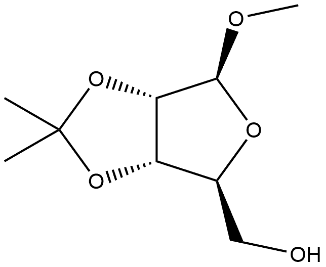 β-L-Ribofuranoside, methyl 2,3-O-(1-methylethylidene)- 구조식 이미지