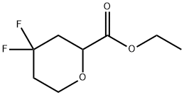 2H-Pyran-2-carboxylic acid, 4,4-difluorotetrahydro-, ethyl ester Structure