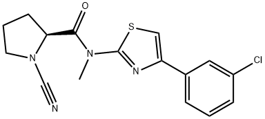 (S)-N-(4-(3-chlorophenyl)thiazol-2-yl)-1-cyano-N-methylpyrrolidine-2-carboxamide Structure