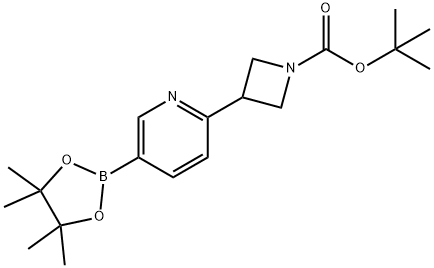 1-Azetidinecarboxylic acid, 3-[5-(4,4,5,5-tetramethyl-1,3,2-dioxaborolan-2-yl)-2-pyridinyl]-, 1,1-dimethylethyl ester 구조식 이미지