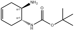 trans-(6-Amino-cyclohex-3-enyl)-carbamic acid tert-butyl ester 구조식 이미지