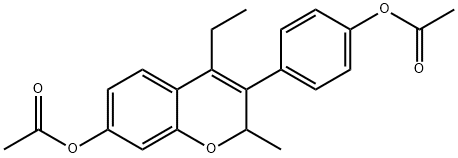4-(7-Acetoxy-4-ethyl-2-methyl-2H-chromen-3-yl)phenyl acetate Structure