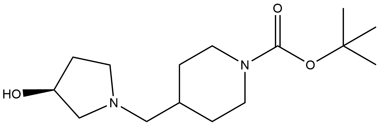 1,1-Dimethylethyl 4-[[(3S)-3-hydroxy-1-pyrrolidinyl]methyl]-1-piperidinecarboxylate Structure