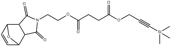 2-(1,3-Dioxo-1,3,3a,4,7,7a-hexahydro-2H-4,7-epoxyisoindol-2-yl)ethyl (3-(trimethylsilyl)prop-2-yn-1-yl) succinate Structure