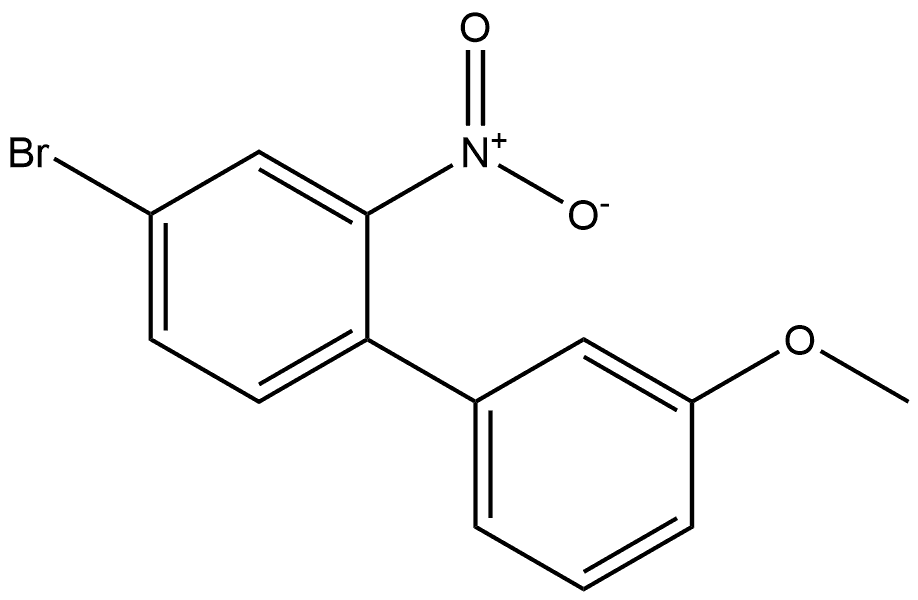 4-bromo-3'-methoxy-2-nitro-1,1'-biphenyl Structure