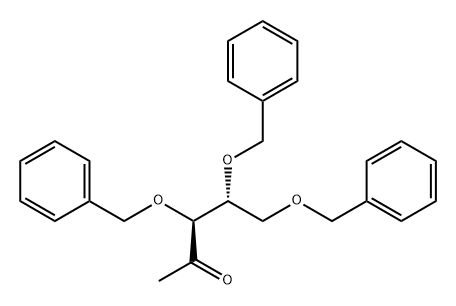 D-threo-2-Pentulose, 1-deoxy-3,4,5-tris-O-(phenylmethyl)- Structure