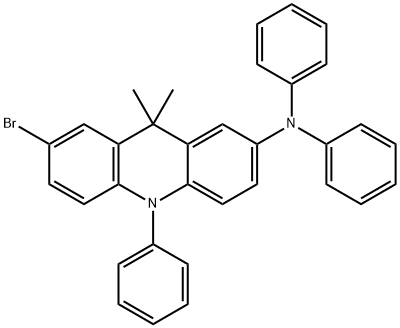 2-Acridinamine, 7-bromo-9,10-dihydro-9,9-dimethyl-N,N,10-triphenyl- 구조식 이미지