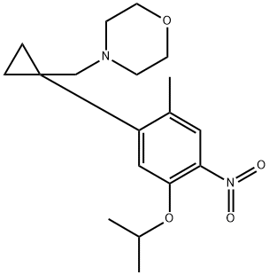 4-((1-(5-isopropoxy-2-methyl-4-nitrophenyl)cyclopropyl)methyl)morpholine Structure