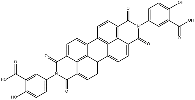 Salicylic acid, 5,5'-(1,2,3,8,9,10-hexahydro-1,3,8,10-tetraoxoanthra[2,1,9-def:6,5,10-d'e'f']diisoquinoline-2,9-diyl)di- (8CI) 구조식 이미지