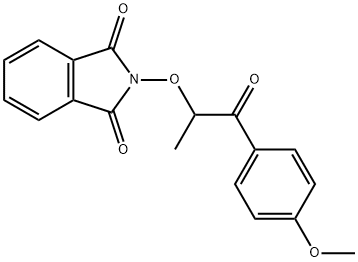 2-((1-(4-methoxyphenyl)-1-oxopropan-2-yl)oxy)isoindoline-1,3-dione Structure