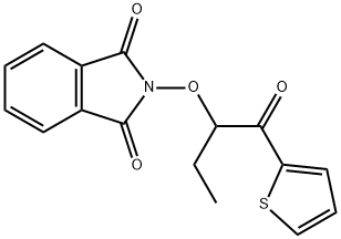 2-((1-oxo-1-(thiophen-2-yl)butan-2-yl)oxy)isoindoline-1,3-dione Structure