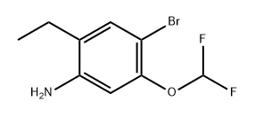 Benzenamine, 4-bromo-5-(difluoromethoxy)-2-ethyl- Structure