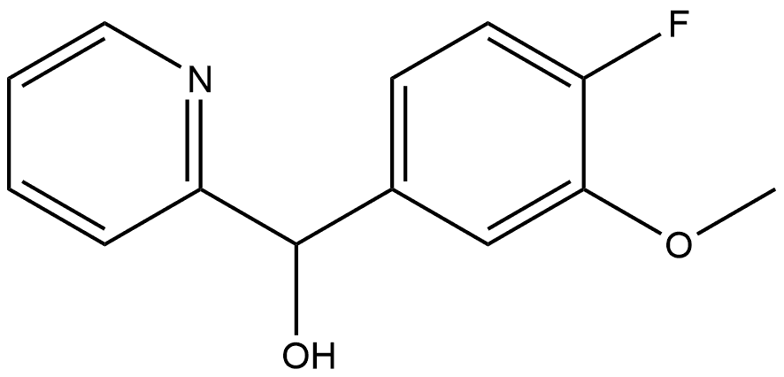 α-(4-Fluoro-3-methoxyphenyl)-2-pyridinemethanol Structure