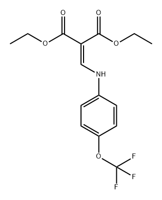 Propanedioic acid, 2-[[[4-(trifluoromethoxy)phenyl]amino]methylene]-, 1,3-diethyl ester Structure