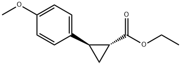 Cyclopropanecarboxylic acid, 2-(4-methoxyphenyl)-, ethyl ester, (1R,2R)- Structure