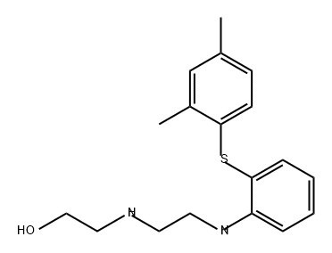 Ethanol, 2-[[2-[[2-[(2,4-dimethylphenyl)thio]phenyl]amino]ethyl]amino]- Structure