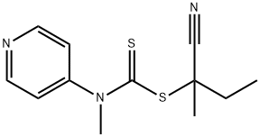 Carbamodithioic acid, N-?methyl-?N-?4-?pyridinyl-?, 1-?cyano-?1-?methylpropyl ester 구조식 이미지