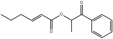 1-oxo-1-phenylpropan-2-yl (E)-hex-2-enoate Structure