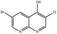 6-Bromo-3-chloro-1,8-naphthyridin-4-OL 구조식 이미지