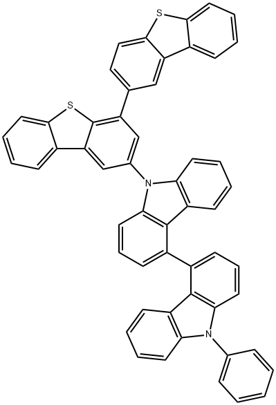 4,4'-Bi-9H-carbazole, 9-[2,4'-bidibenzothiophen]-2'-yl-9'-phenyl- Structure