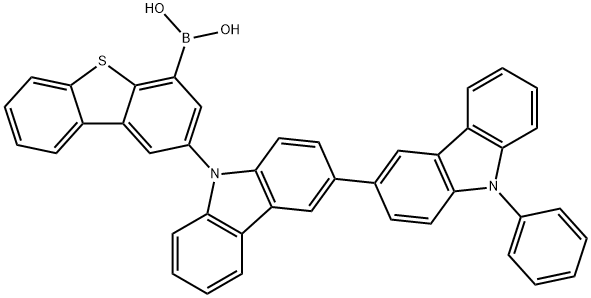 Boronic acid, B-[2-(9'-phenyl[3,3'-bi-9H-carbazol]-9-yl)-4-dibenzothienyl]- Structure