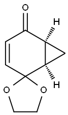 Spiro[bicyclo[4.1.0]hept-3-ene-2,2'-[1,3]dioxolan]-5-one, (1R,6S)- 구조식 이미지